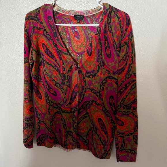 Talbots Sweaters - Talbots Multicolor Paisley Merino Wool Cardigan Women’s P bohemian whimsigoth